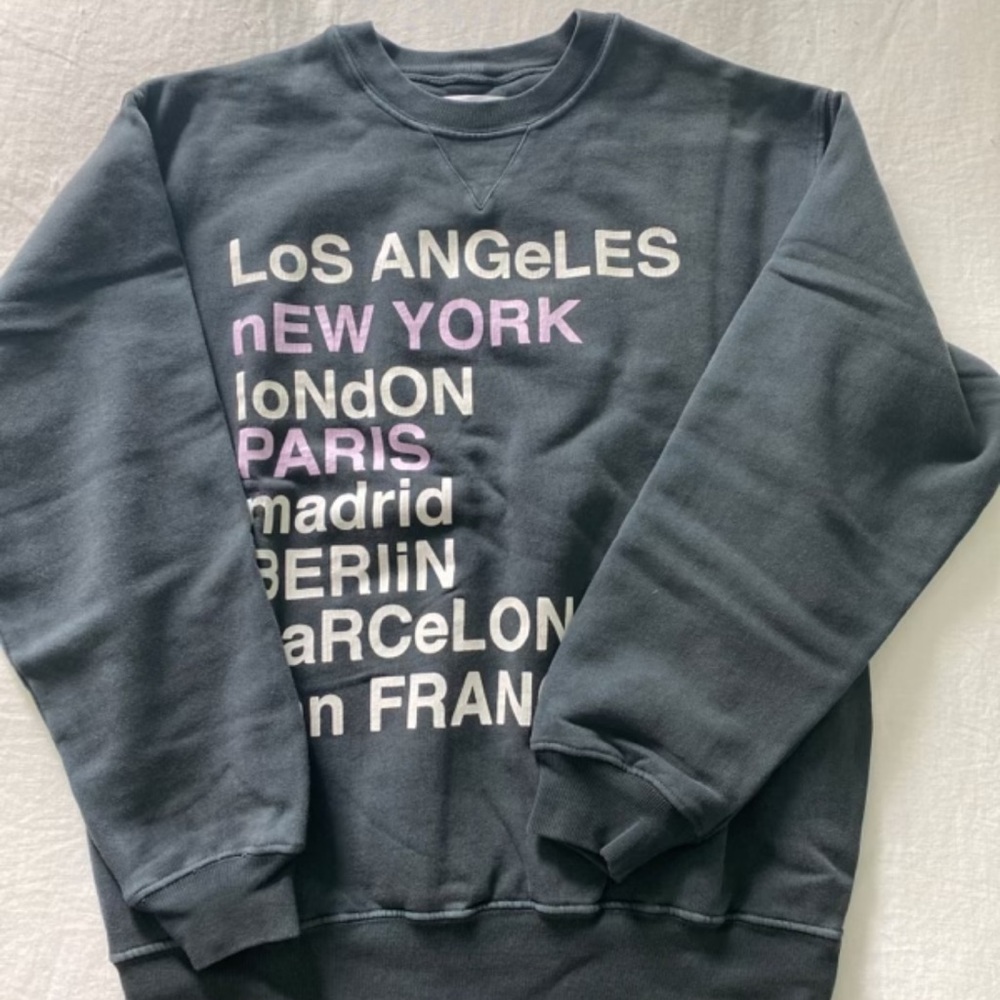 Anine Bing Black Graphic Sweatshirt